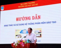 KHOA DU LỊCH VÀ NGOẠI NGỮ TÍCH CỰC THAM GIA TẬP HUẤN NÂNG CAO NĂNG LỰC KHAI THÁC VÀ SỬ DỤNG HỆ THỐNG PHẦN MỀM ĐÀO TẠO TẠI TRƯỜNG ĐẠI HỌC SAO ĐỎ